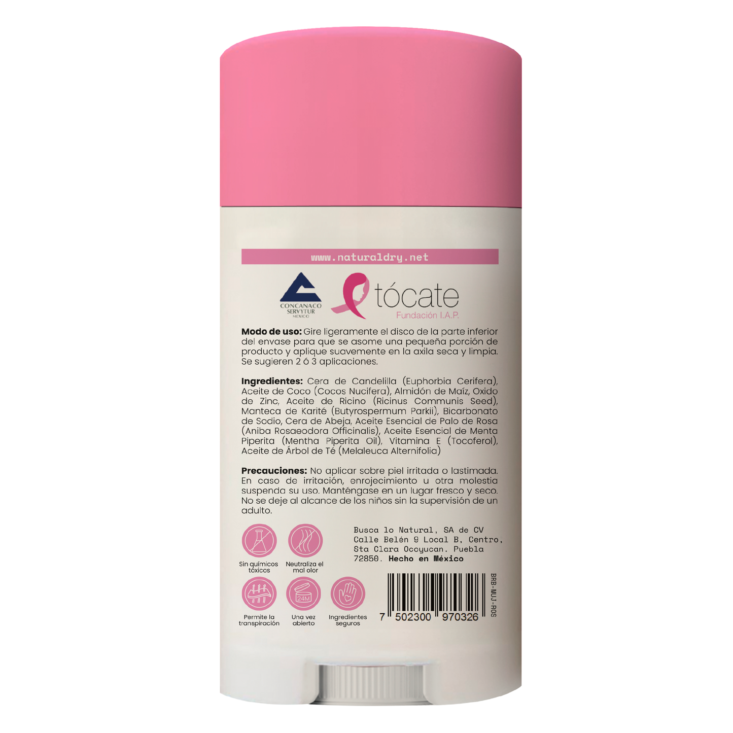 Desodorante Natural Palo de Rosa